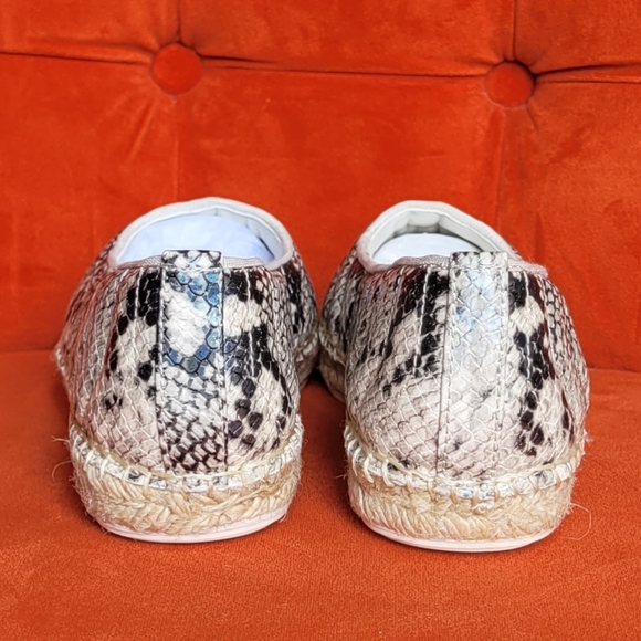 Franco Sarto Kiya Spadrilles Snakeskin Flats Size 8 - Picture 5 of 10